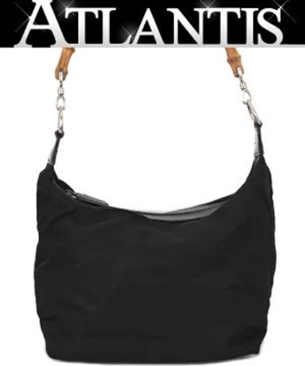 Gucci Bamboo Handbag Hobo Bag Black